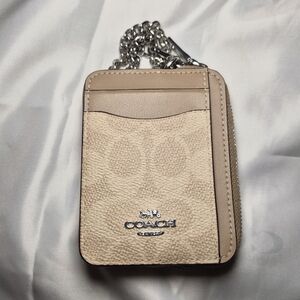 NWT Coach Zip Card Case In San Color